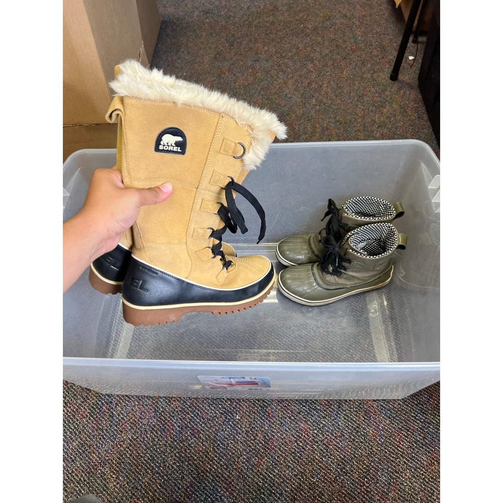 Sorel Tofino Tan Black Faux Fur Waterproof Winter Boots NL2093-373 Womens 8 - Picture 9 of 9